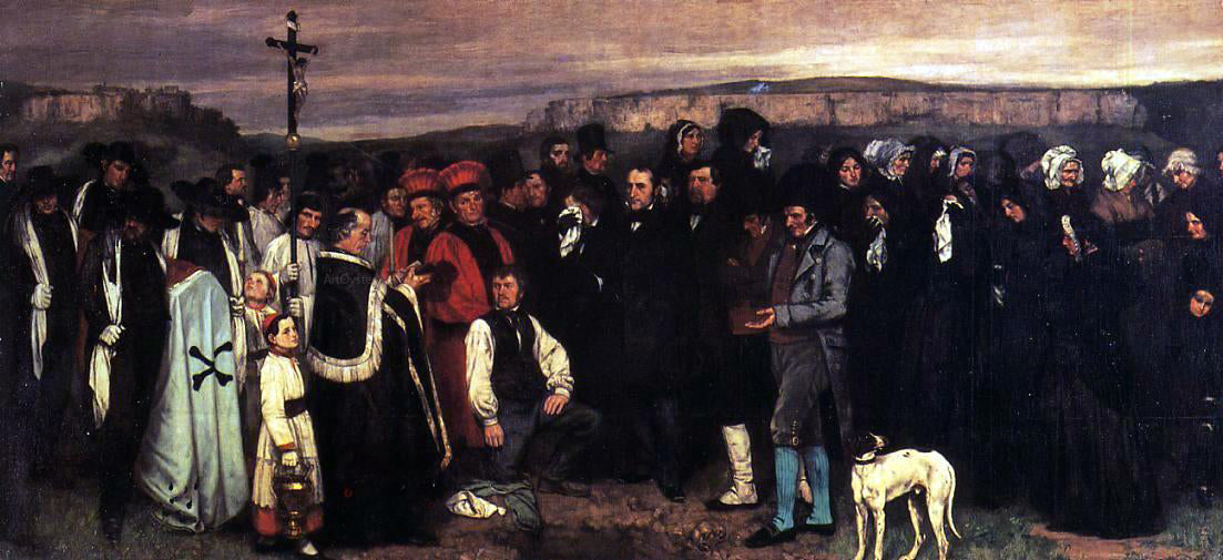 Gustave Courbet A Burial at Ornhans - Hand Painted Oil Painting