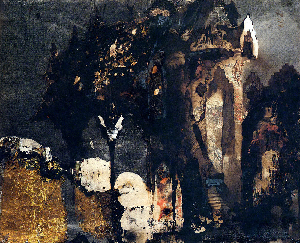 Victor Hugo A Castle In A Fantastic Landscape - Hand Painted Oil Painting