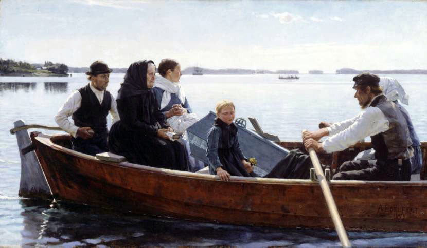 Albert Edelfelt A Child's Funeral - Hand Painted Oil Painting