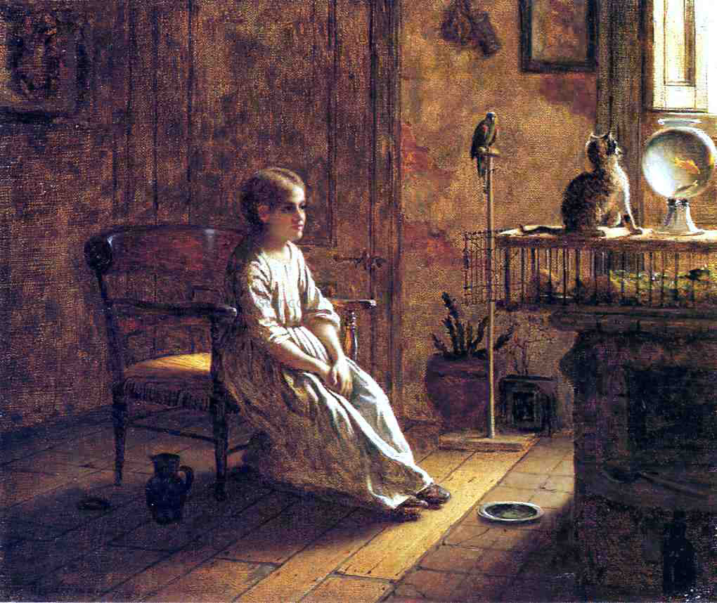 Eastman Johnson Child's Menagerie - Hand Painted Oil Painting