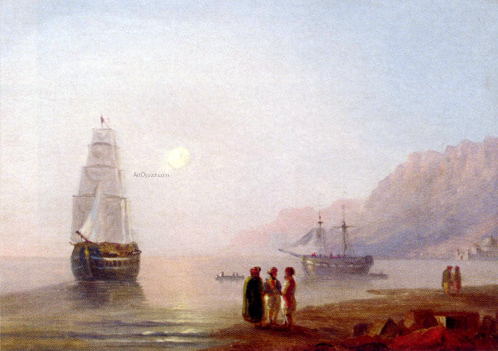 Ivan Constantinovich Aivazovsky A Conversation On The Shore, Dusk - Hand Painted Oil Painting