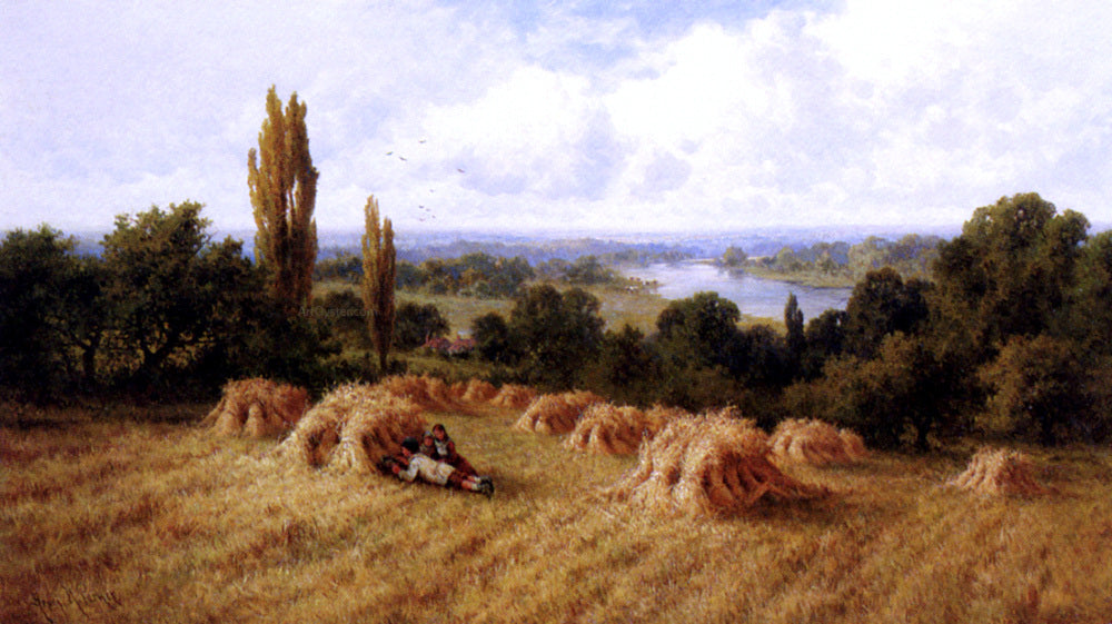 Henry Hillier Parker Corn Field, Chertsey-On-Thames, Surrey - Hand Painted Oil Painting