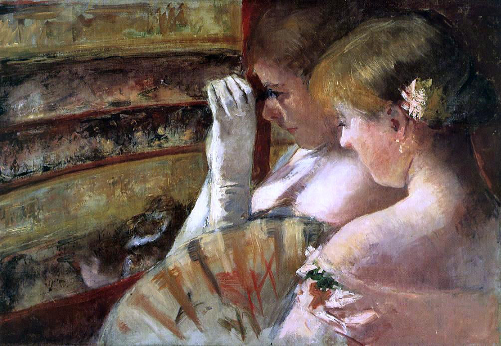  Mary Cassatt A Corner of the Loge (also known as In the Box) - Hand Painted Oil Painting