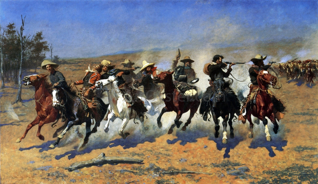 Frederic Remington A Dash for the Timber - Hand Painted Oil Painting