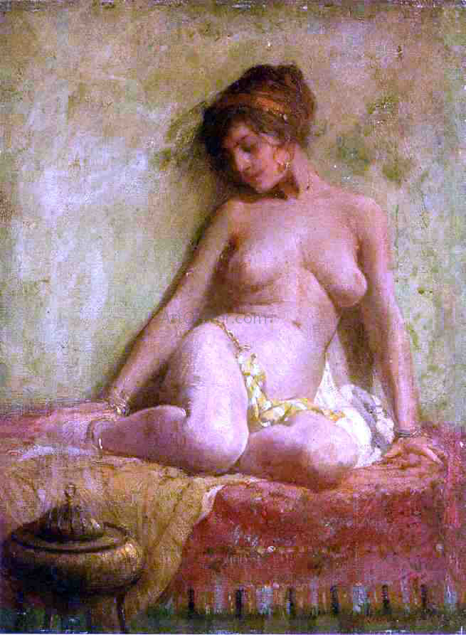 Frederick John Mulhaupt A Daughter of the Orient - Hand Painted Oil Painting
