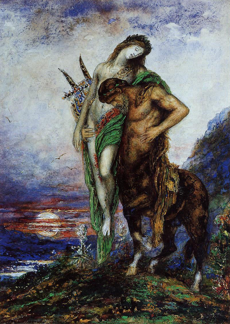  Gustave Moreau A Dead Poet being Carried by a Centaur - Hand Painted Oil Painting