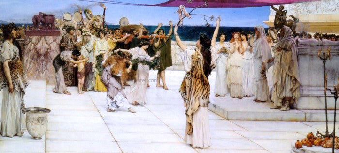 Sir Lawrence Alma-Tadema A Dedication to Bacchus - Hand Painted Oil Painting