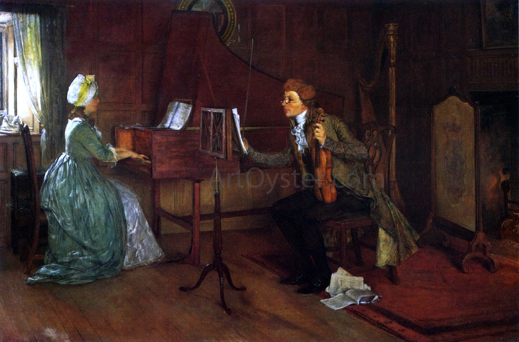 Francis David Millet Difficult Duet - Hand Painted Oil Painting