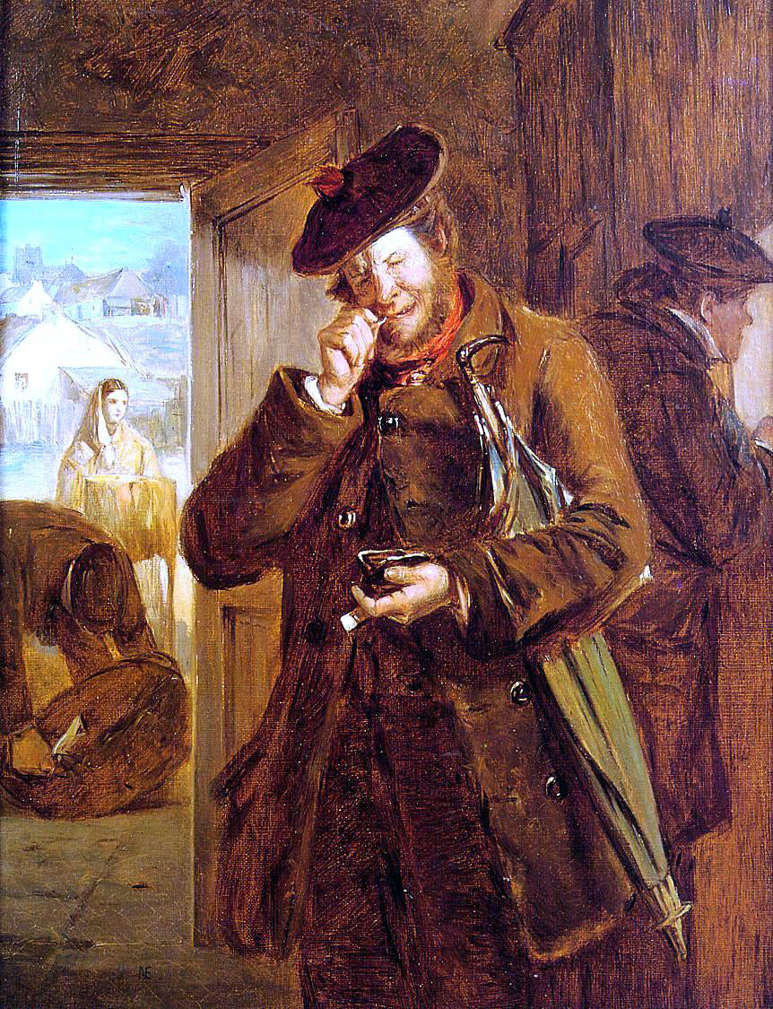 Erskine Nicol Doubtful Sixpence - Hand Painted Oil Painting