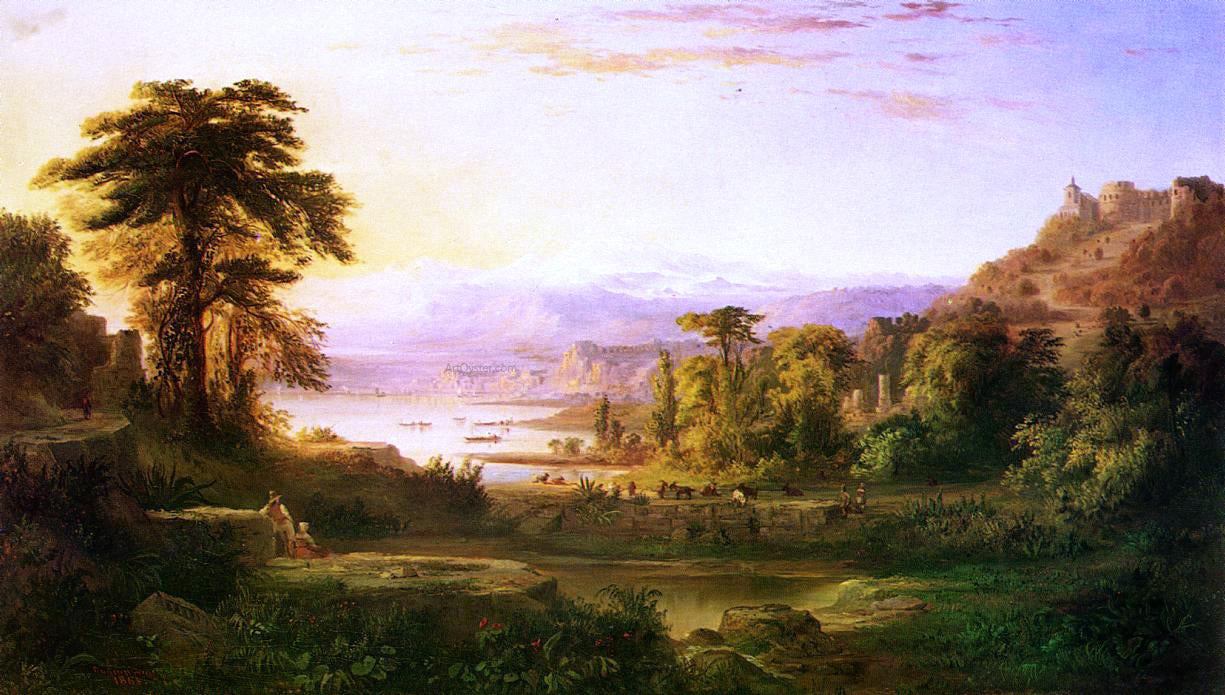 Robert Scott Duncanson Dream of Italy - Hand Painted Oil Painting