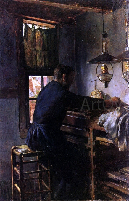 Charles Frederic Ulrich Dutch Typesetter - Hand Painted Oil Painting