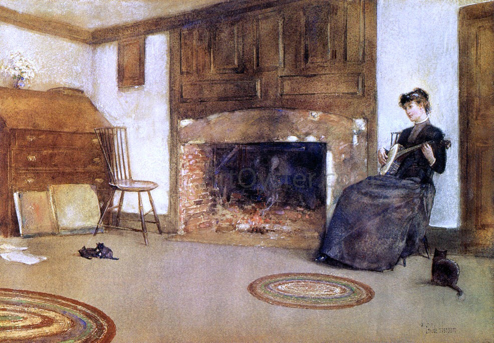 Frederick Childe Hassam A Familiar Tune - Hand Painted Oil Painting