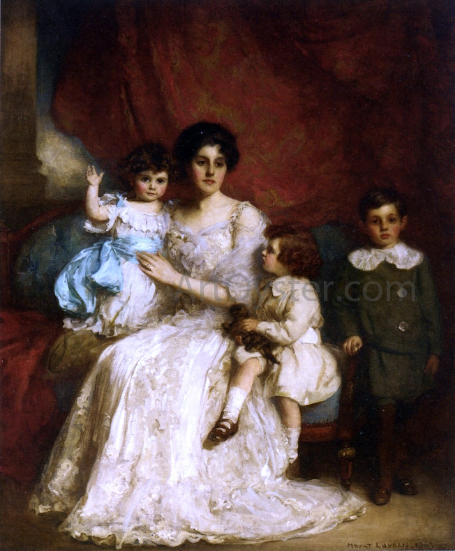 William Mouat Loudan A Family Portrait - Hand Painted Oil Painting