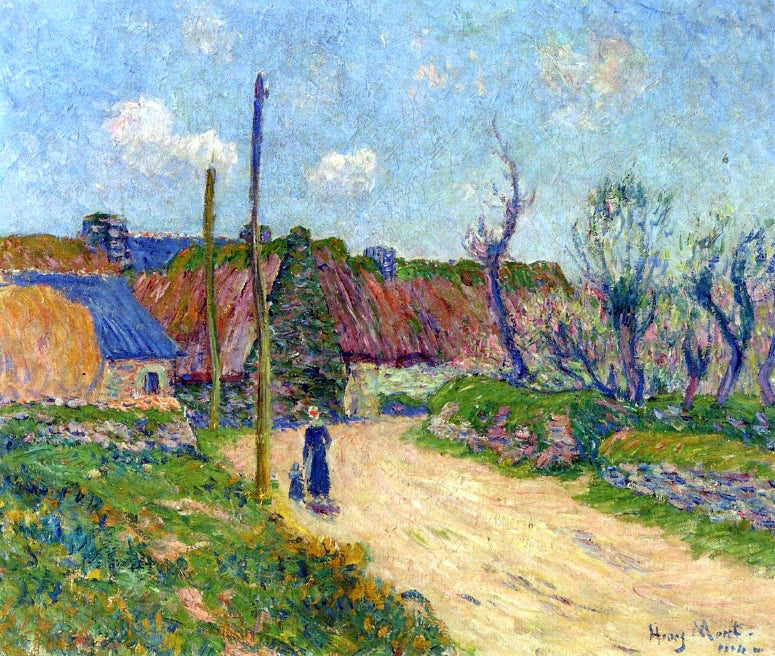 Henri Moret A Farm - Hand Painted Oil Painting