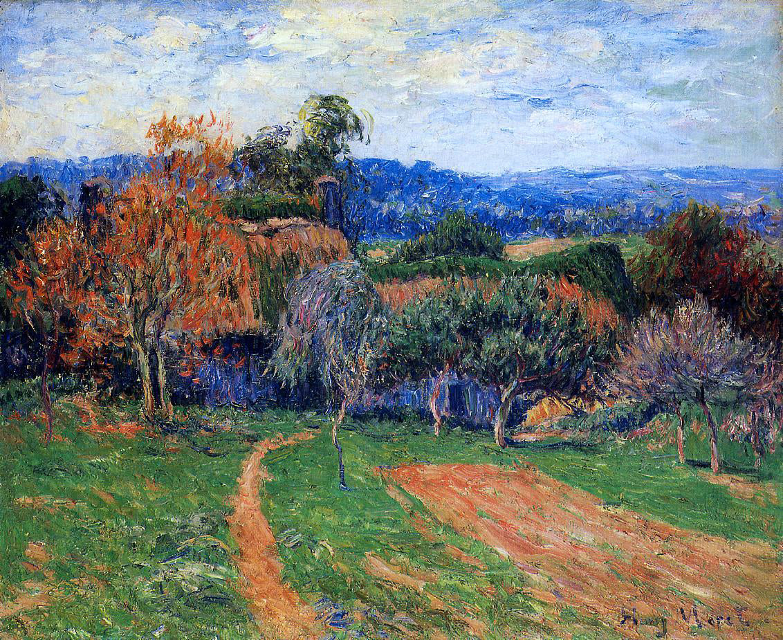 Henri Moret A Farm near Pont Aven - Hand Painted Oil Painting