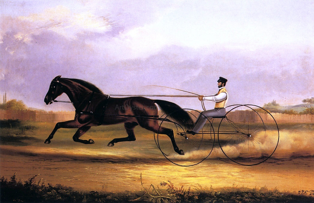 Thomas Kirby Van Zandt A Fast Trotter - Hand Painted Oil Painting