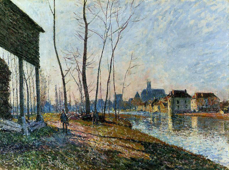 Alfred Sisley A February Morning at Moret-sur-Loing - Hand Painted Oil Painting