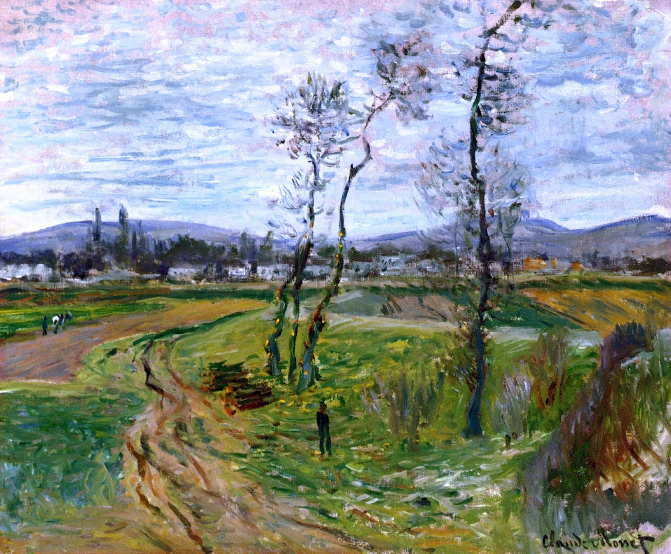  Claude Oscar Monet A Field at Gennevilliers - Hand Painted Oil Painting
