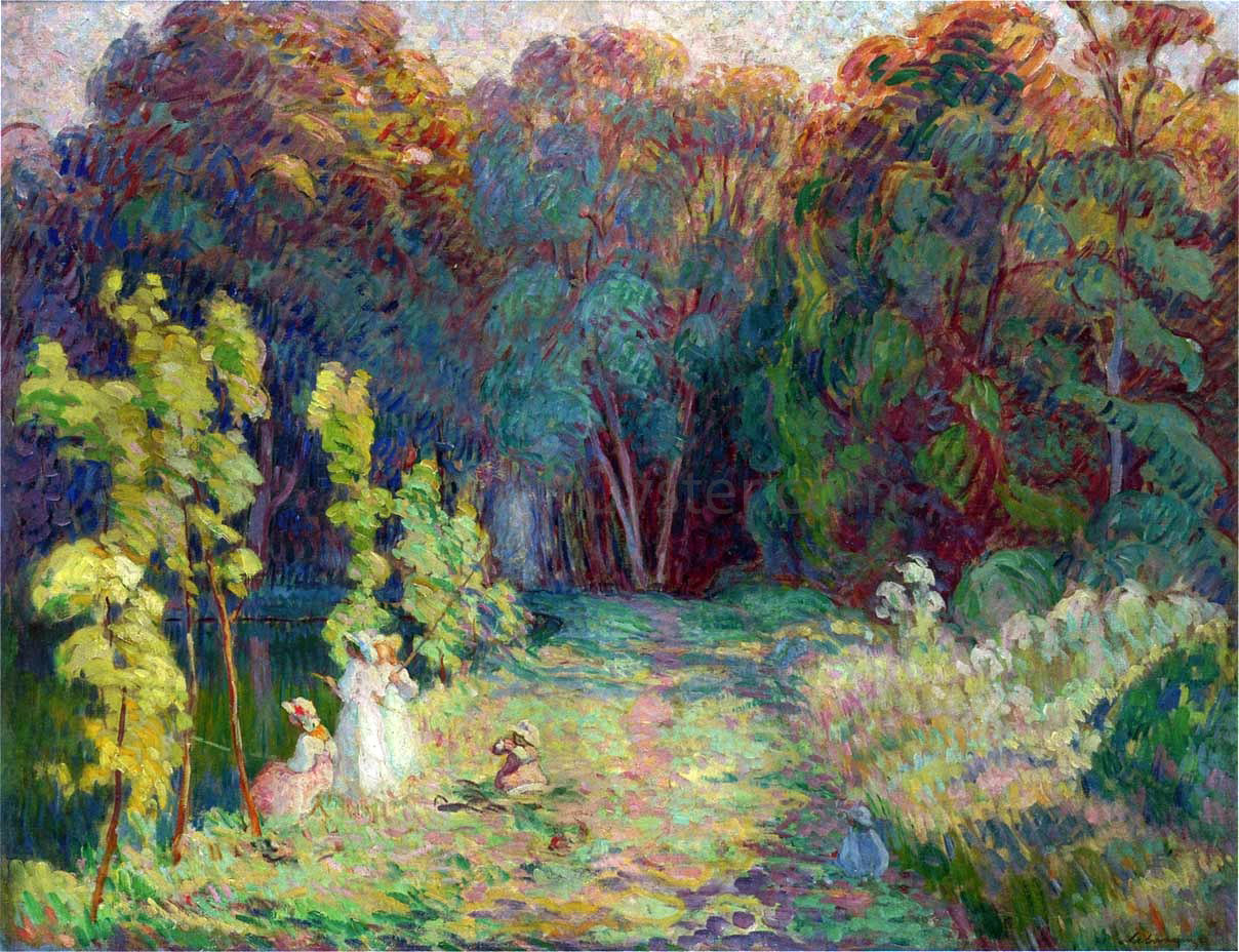 Henri Lebasque Fishing Party - Hand Painted Oil Painting