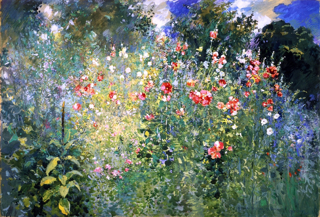 Ross Turner A Garden in a Sea of Flowers - Hand Painted Oil Painting