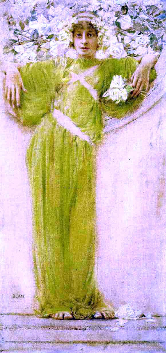 Robert Frederick Blum Garland of Roses - Hand Painted Oil Painting