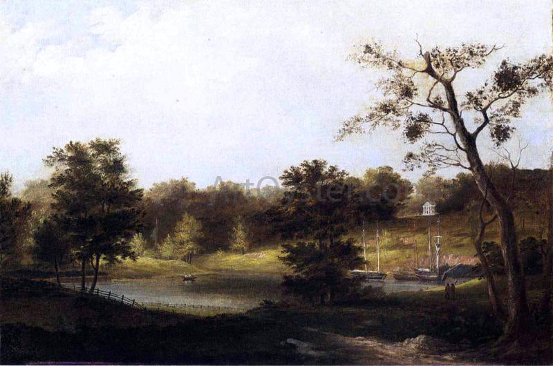 Thomas Birch A Genteel Landscape - Hand Painted Oil Painting