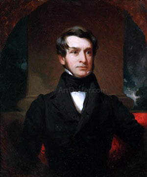 Henry Inman A Gentleman of the Wilkes Family - Hand Painted Oil Painting