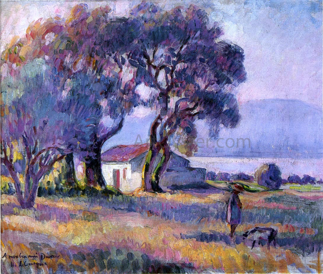 Henri Lebasque A Girl by the Lake - Hand Painted Oil Painting