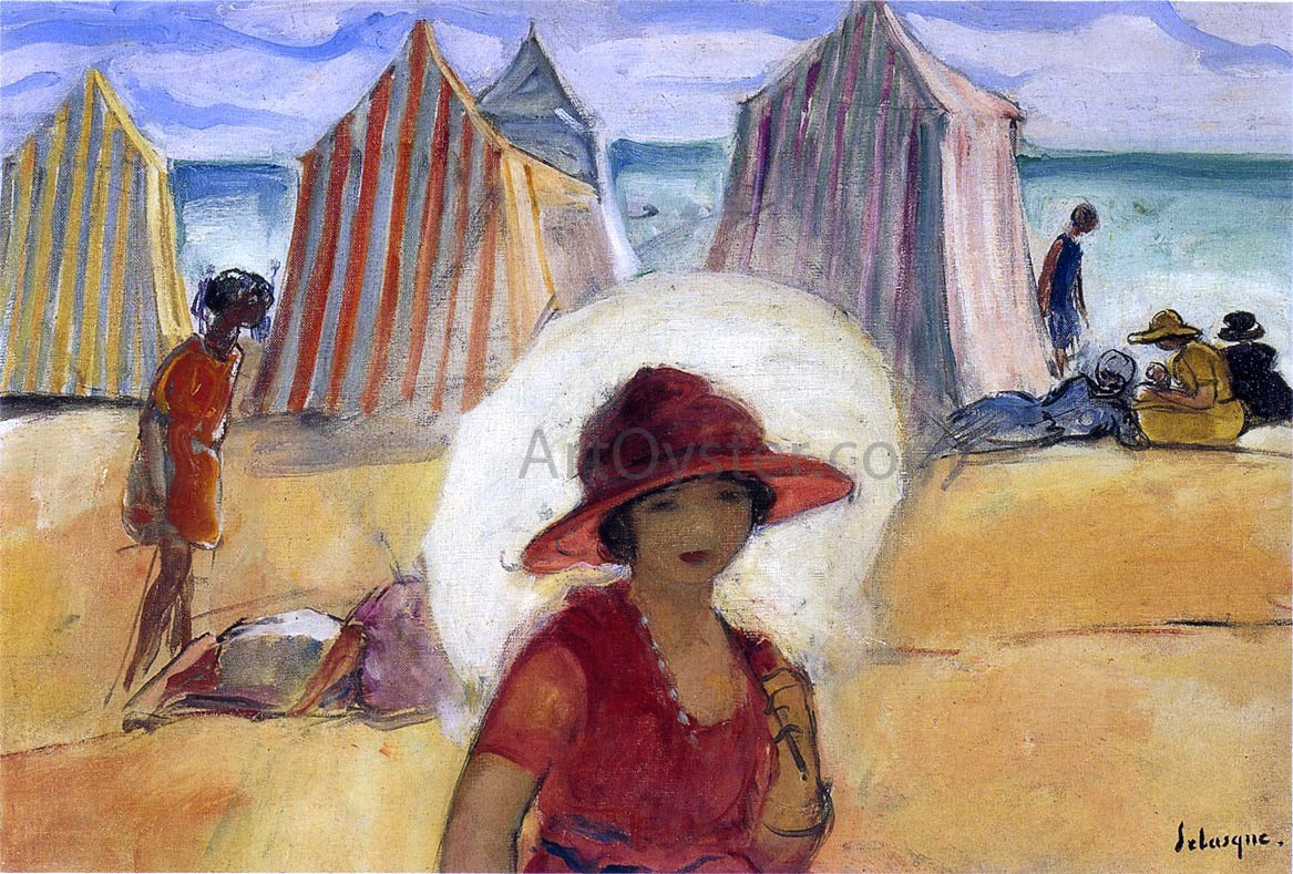 Henri Lebasque A Girl by the Sea - Hand Painted Oil Painting