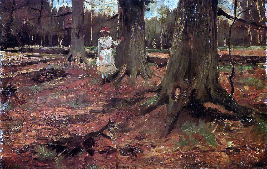 Vincent Van Gogh Girl in White in the Woods - Hand Painted Oil Painting