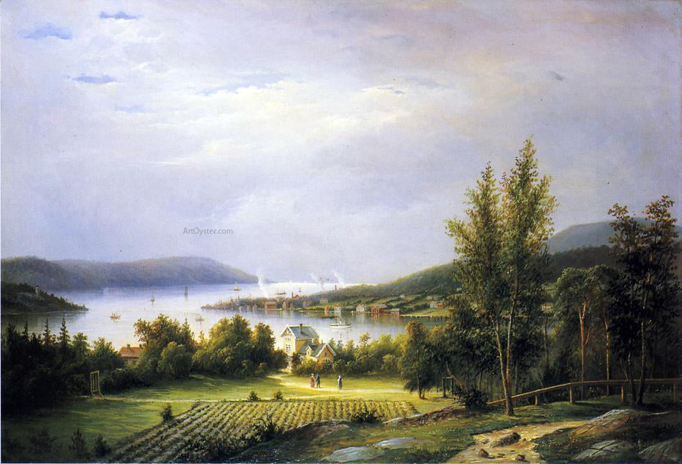 Ehrnfried Wahlqvist A Harbour Inlet - Hand Painted Oil Painting