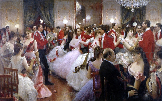 Julius LeBlanc Stewart A Hunt Ball - Hand Painted Oil Painting