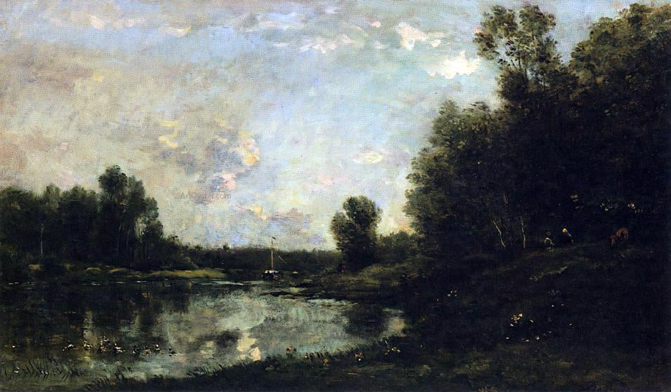 Charles Francois Daubigny June Day - Hand Painted Oil Painting
