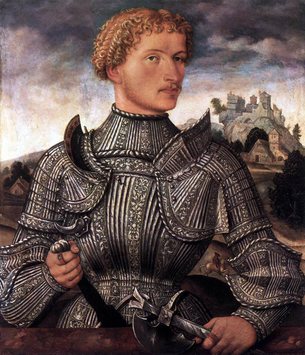 Unknown (2) Masters A Knight of the Rehlinger Family - Hand Painted Oil Painting