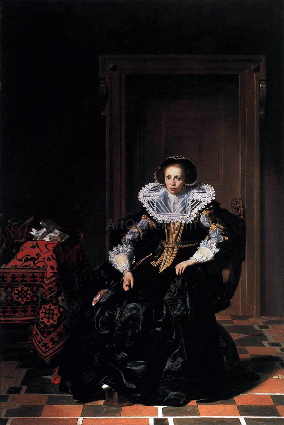Thomas De Keyser A Lady - Hand Painted Oil Painting