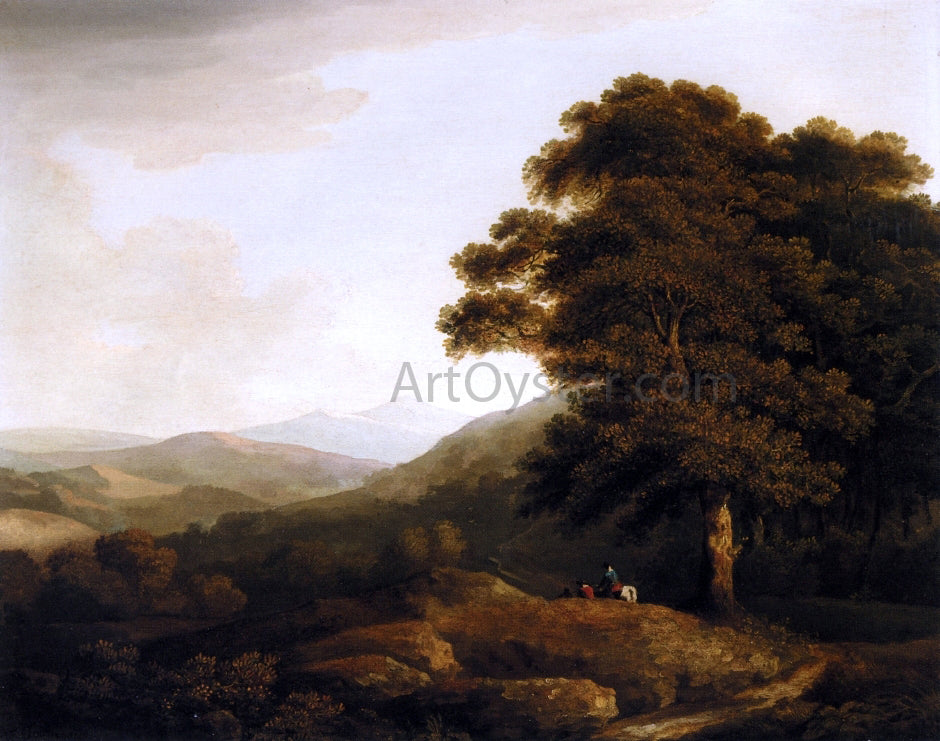 Francis Towne A Landscape Looking North from the Lower Slopes of Snowdon - Hand Painted Oil Painting