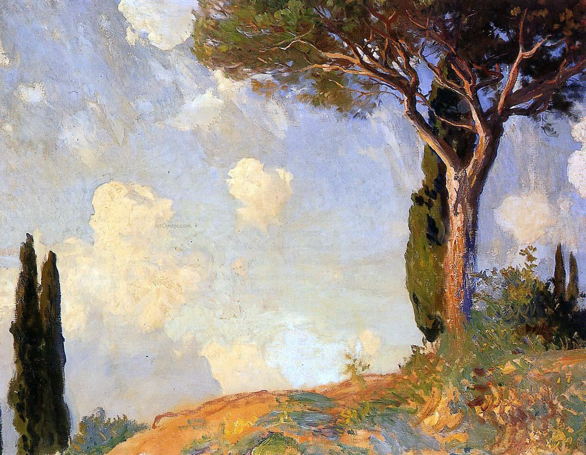John Singer Sargent A Landscape Study at San Vigilio, Lake of Garda - Hand Painted Oil Painting