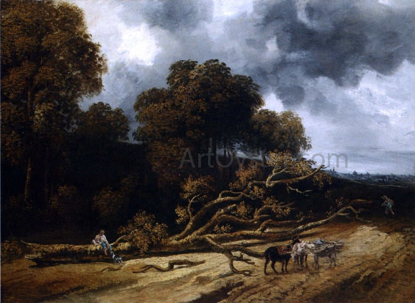 Georges Michel Landscape with Fallen Trees - Hand Painted Oil Painting