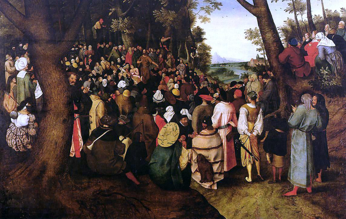 The Younger Pieter Bruegel A Landscape With Saint John The Baptist Preaching - Hand Painted Oil Painting