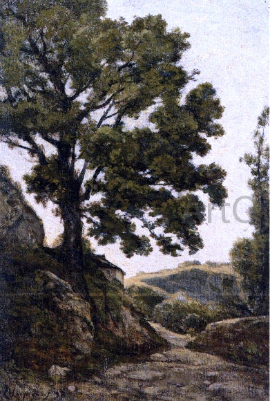 Henri Harpignies A Large Tree - Path in the Countryside - Hand Painted Oil Painting