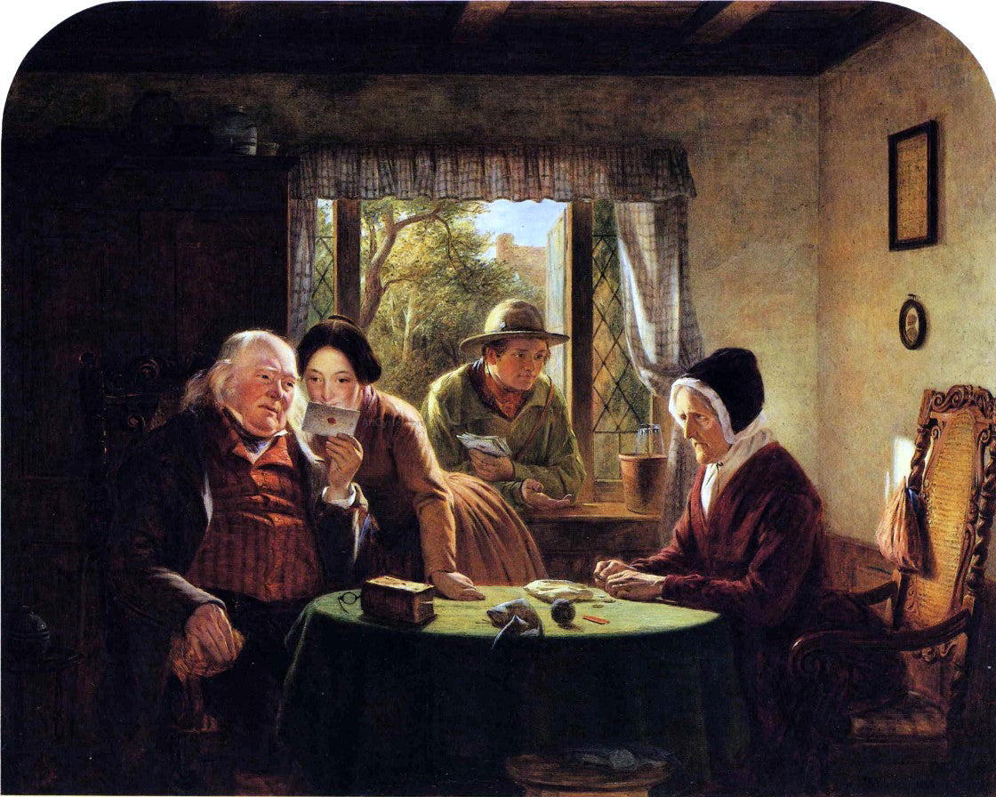 Thomas Webster A Letter From the Colonies - Hand Painted Oil Painting
