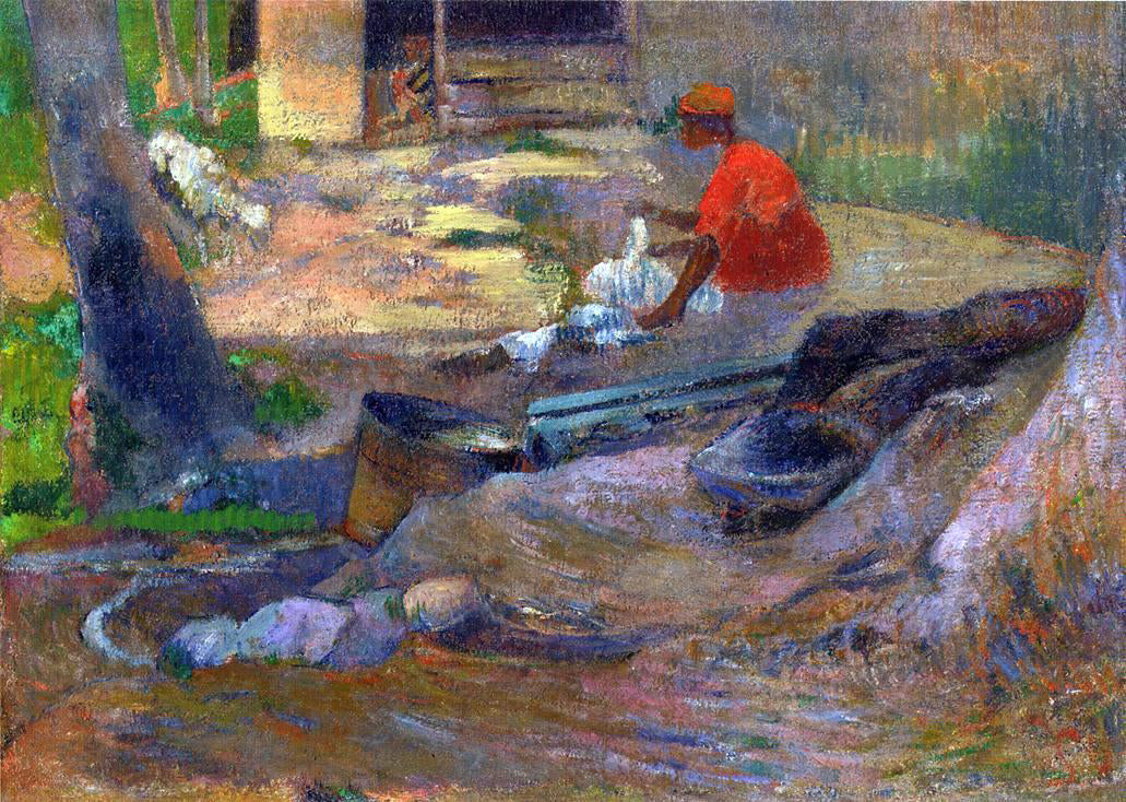 Paul Gauguin A Little Washerwoman - Hand Painted Oil Painting