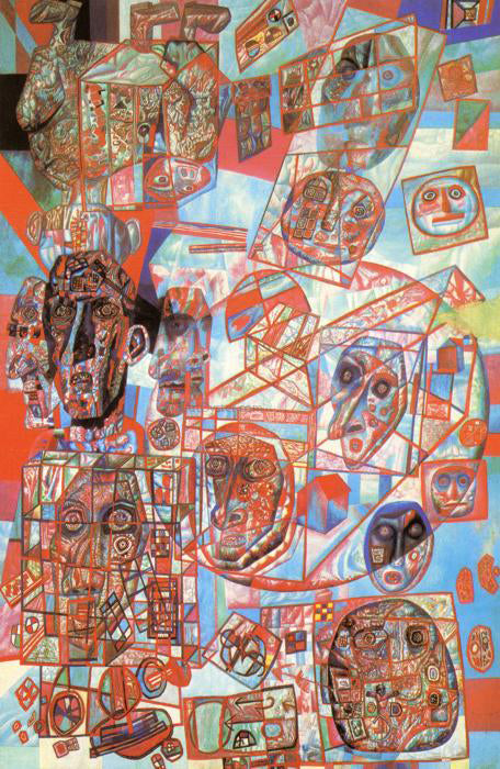 Pavel Filonov A Man in the World - Hand Painted Oil Painting