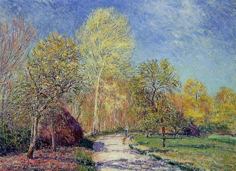 Alfred Sisley A May Morning in Moret - Hand Painted Oil Painting