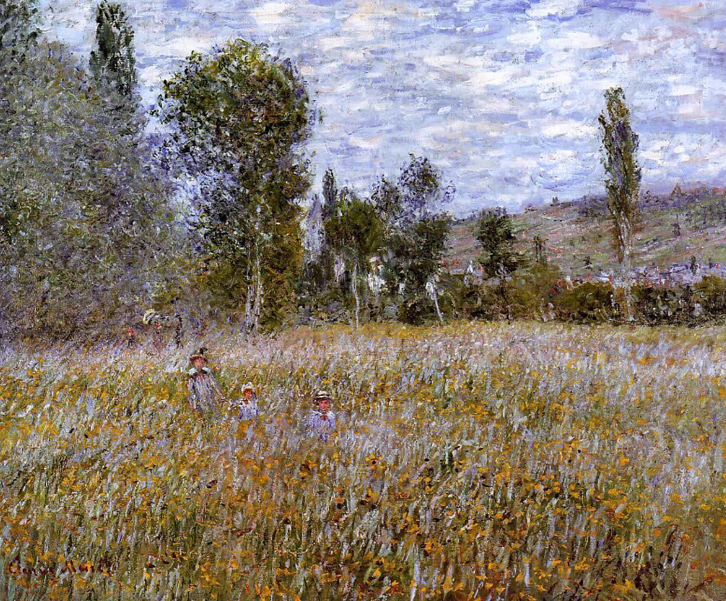  Claude Oscar Monet A Meadow - Hand Painted Oil Painting