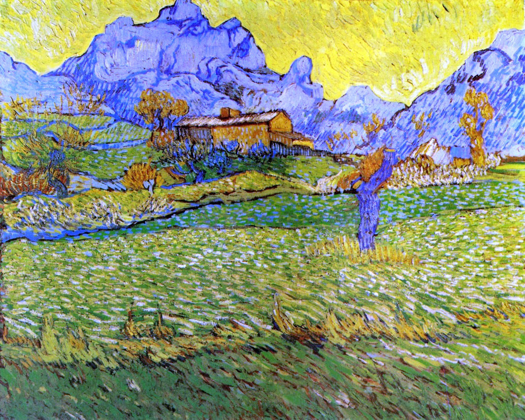 Vincent Van Gogh A Meadow in the Mountains: Le Mas de Saint-Paul - Hand Painted Oil Painting