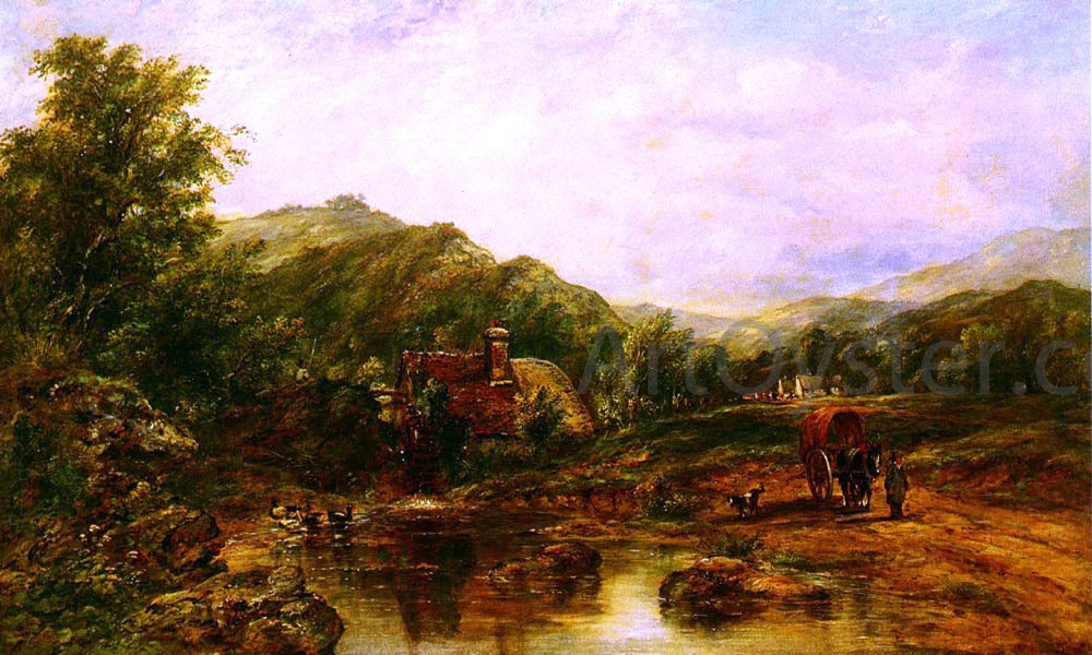 Frederick Waters Watts A Mill Stream Among The Hills - Hand Painted Oil Painting