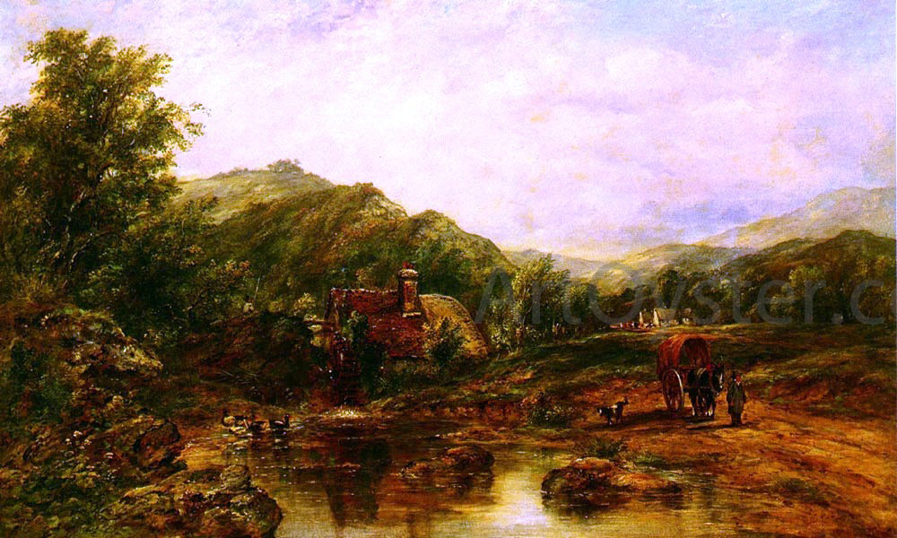  Frederick Waters Watts A Mill Stream Among The Hills - Hand Painted Oil Painting