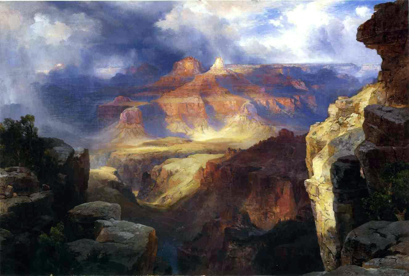 Thomas Moran A Miracle of Nature - Hand Painted Oil Painting