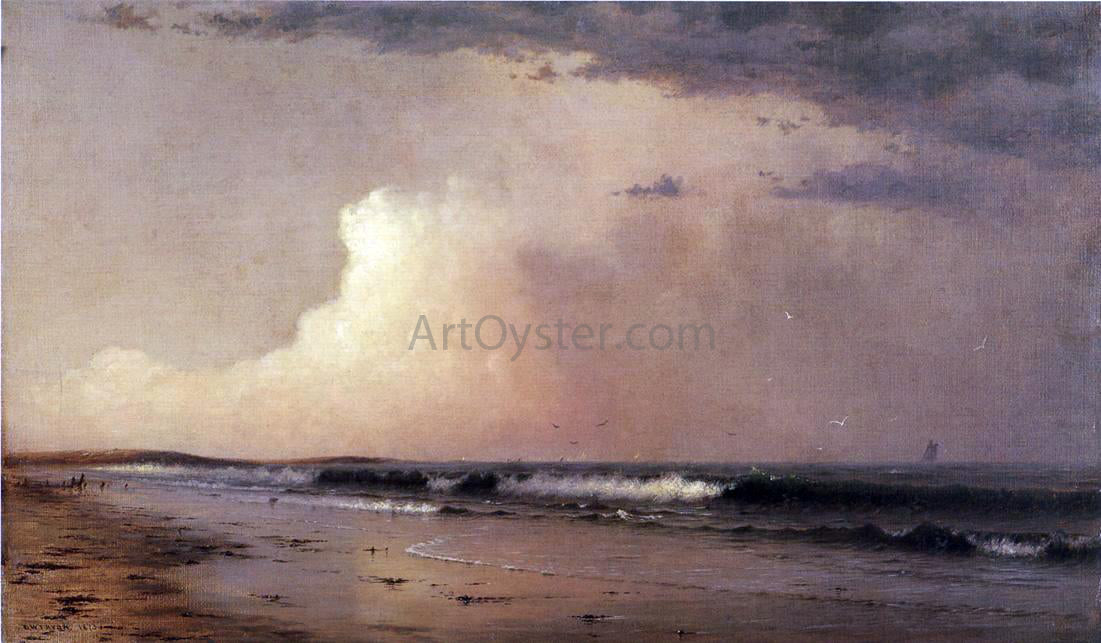 Dwight W Tryon A Misty Morning - Hand Painted Oil Painting